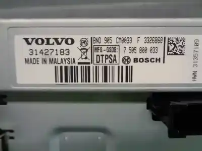Peça sobressalente para automóvel em segunda mão display gps / multimídia por volvo v40 básico referências oem iam 31427183  7505800033