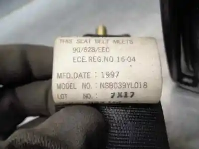 Автозапчастина б/у задній лівий ремін безпеки для mazda mx-3 (ec) 1.6 16v посилання на oem iam nsb039yl018  