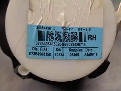 Pezzo di ricambio per auto di seconda mano cintura di sicurezza posteriore destra per ford ka (ru8) 1.2 riferimenti oem iam 07354984150  