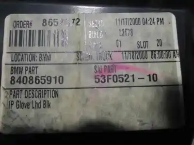 Peça sobressalente para automóvel em segunda mão porta luvas por bmw x5 (e53) 4.4i automático referências oem iam 51168408845  840865910
