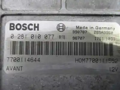 Second-hand car spare part ecu engine control for renault megane i scenic (ja0) 1.9 dti diesel cat oem iam references 7700114644  0281010077