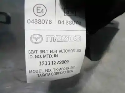 Peça sobressalente para automóvel em segunda mão cinto de segurança traseiro direito por mazda 3 (bl) 1.6 mzr (bl14) referências oem iam bbr657730b02  
