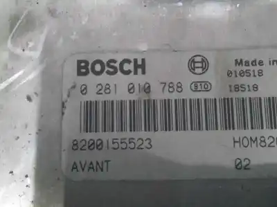 İkinci el araba yedek parçası ecu motor kontrol cihazi için renault clio ii fase ii (b/cb0) 1.9 dti diesel 80 cv / 59 kw oem iam referansları 8200155523  0281010788