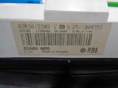 Peça sobressalente para automóvel em segunda mão quadrante por volkswagen phaeton (3d2/3d8) 3.2 v6 24v referências oem iam 3d0920882d  0263619302