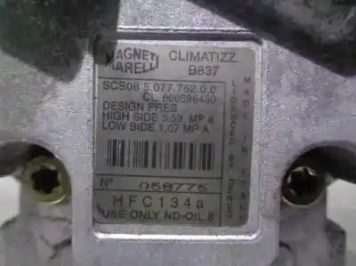 Second-hand car spare part air conditioning compressor for fiat bravo i (182_) 1.9 jtd 105 oem iam references 606596430  507775200