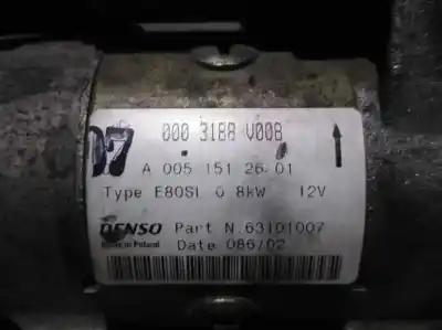 Peça sobressalente para automóvel em segunda mão motor de arranque por smart micro compact car 0.6 referências oem iam a0051512601  63101007