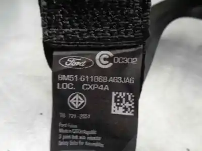 Second-hand car spare part rear right seat belt for ford focus lim. (cb8) 1.6 tdci cat oem iam references bm51611b68ag  