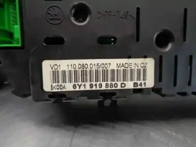 Автозапчастина б/у панель інструментів для skoda fabia familiar (6y5) * посилання на oem iam 6y1919880d  110080015007