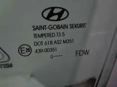 Peça sobressalente para automóvel em segunda mão vidro dianteiro esquerdo por hyundai i30 style referências oem iam  dot618a52m351 43r-00351