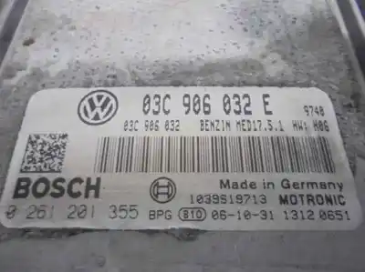 Автозапчастина б/у ебу контролер двигуна для volkswagen jetta (1k2) 1.4 16v tsi посилання на oem iam 03c906032e  0261201355