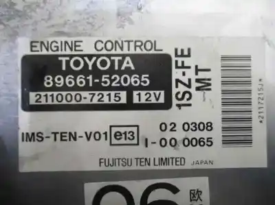 Second-hand car spare part ecu engine control for toyota yaris (ncp1/nlp1/scp1) 1.0 cat oem iam references 8966152065 fujitsu - 2110007215 