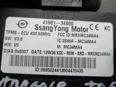 Second-hand car spare part electronic module for ssangyong korando 2.0 td cat oem iam references 4190134000  mrxmc34ma4