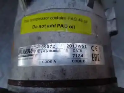 Pezzo di ricambio per auto di seconda mano compressore aria condizionata per nissan qashqai / qashqai +2 i (j10, nj10, jj10e) 1.5 dci riferimenti oem iam 2017w51  7184 Pezzo di ricambio per auto di seconda mano compressore aria condizionata per nissan qashqai / qashqai +2 i (j10, nj10, jj10e) 1.5 dci riferimenti oem iam 2017w51  7184