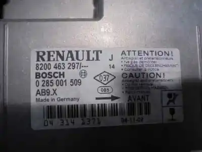 Автозапчастина б/у блок управління подушками безпеки для renault modus 1.4 16v посилання на oem iam 8200463297  0285001509