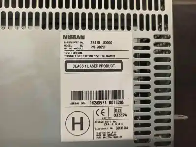 Автозапчастина б/у аудіо система / радіо cd для nissan qashqai / qashqai +2 i (j10, nj10, jj10e) 2.0 a las 4 ruedas посилання на oem iam 28185jd000  