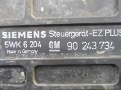 Second-hand car spare part ecu engine control for opel kadett e 1.6 oem iam references 90243734  5wk6204