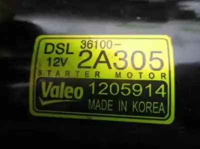 Second-hand car spare part starter motor for kia pro cee´d (jd) 1.4 crdi 90 oem iam references 361002a305  1205914