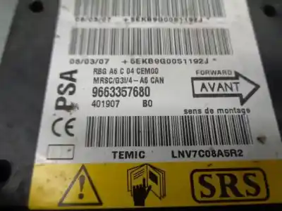 Peça sobressalente para automóvel em segunda mão centralina de airbag por citroen c2 (jm_) 1.4 hdi referências oem iam 9663357680  401907