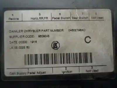Second-hand car spare part electronic module for chrysler 300 c 3.0 crd cat oem iam references 04602798ac  