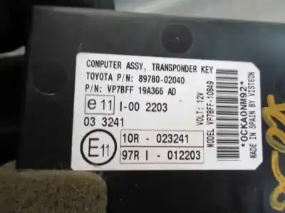 Second-hand car spare part electronic module for toyota auris (_e15_) 1.4 d-4d (nde150_) oem iam references 8978002040  