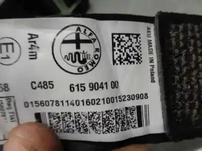 Peça sobressalente para automóvel em segunda mão cinto de segurança traseiro esquerdo por alfa romeo mito (145) 1.3 jtd cat referências oem iam 615904100  