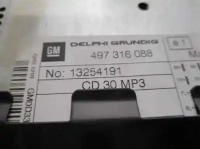 Second-hand car spare part audio system / radio cd for opel corsa d 1.3 16v cdti oem iam references 13254191  