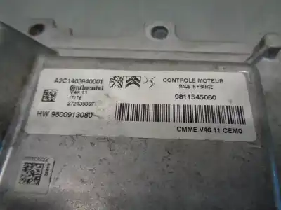Second-hand car spare part ecu engine control for citroen c-elysée 1.2 12v vti oem iam references 9811545080  9800913080