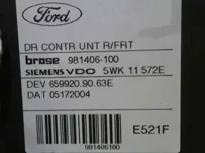 Second-hand car spare part passenger side right window regulator for ford focus c-max (cap) 2.0 tdci cat oem iam references 3m51r203a28mr  