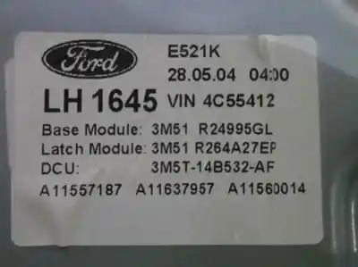 Second-hand car spare part rear left window regulator for ford focus c-max (cap) 2.0 tdci cat oem iam references 3m51r24995gl  