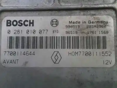 Second-hand car spare part ecu engine control for renault megane i scenic (ja0) 1.9 dti diesel cat oem iam references 7700114644  0281010077
