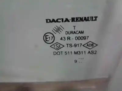 Second-hand car spare part left front glass window for dacia logan mcv (ks_) 1.5 dci (ks0k) oem iam references  dot511m311as2 43r00097