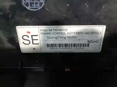 Second-hand car spare part climate control for ssangyong rexton 2.7 turbodiesel cat oem iam references 6870008510  