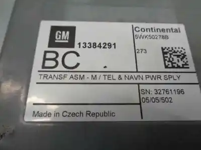 Peça sobressalente para automóvel em segunda mão módulo eletrônico por opel insignia a sedán (g09) 2.0 cdti (69) referências oem iam 13384291  5wk50278b