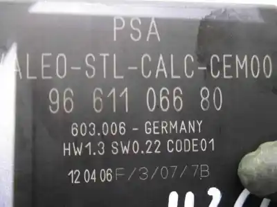 Peça sobressalente para automóvel em segunda mão módulo eletrônico por citroen c5 berlina 2.0 hdi cat (rhr / dw10bted4) referências oem iam 9661106680  603006