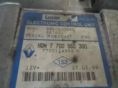 Автозапчастина б/у ебу контролер двигуна для renault kangoo (f/kc0) 1.9 diesel 54 cv / 40 kw посилання на oem iam 7700868300  7700114868