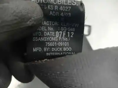 Peça sobressalente para automóvel em segunda mão cinto de segurança traseiro esquerdo por ssangyong kyron 2.0 xdi 4x4 referências oem iam 7560109101  