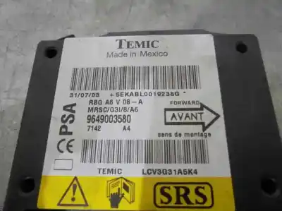 Peça sobressalente para automóvel em segunda mão centralina de airbag por citroen c2 (jm_) 1.4 referências oem iam 9649003580  lcv3g31a5k4