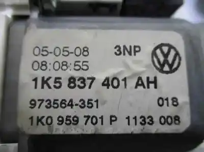 Автозапчастина б/у регулятор вікна передній лівий для volkswagen jetta (1k2) 2.0 tdi посилання на oem iam 1k5837461b  