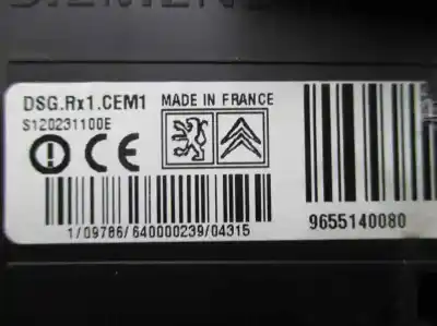 Peça sobressalente para automóvel em segunda mão módulo eletrônico por citroen c5 berlina 2.0 hdi cat (rhr / dw10bted4) referências oem iam 9655140080  s120231100e