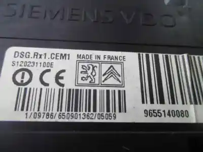 Автозапчастина б/у електронний модуль для peugeot 407 2.0 16v hdi cat (rhr / dw10bted4) посилання на oem iam 9655140080  s120231100e
