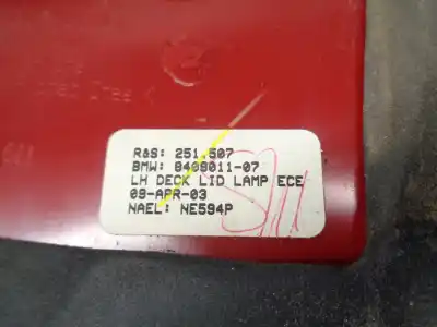 Second-hand car spare part left tailgate light for bmw x5 (e53) 4.4 i oem iam references 251507  