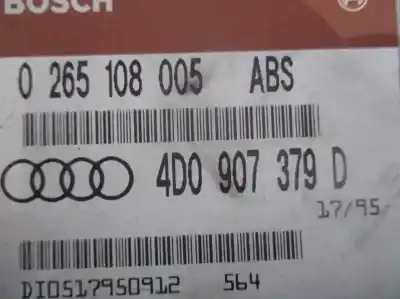 Peça sobressalente para automóvel em segunda mão boitier de commande de abs por audi a4 berlina (b5) 1.8 referências oem iam 4d0907379d  0265108005