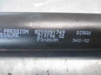Автозапчастина б/у амортизатор капота для renault espace iv (jk0) 1.9 dci diesel посилання на oem iam 8200091749  21019602