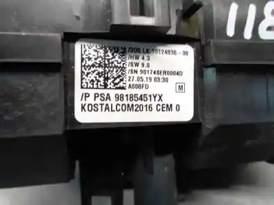 Second-hand car spare part headlights switch for opel combo cargo (e) 1.6 16v cdti dpf oem iam references 98185451yx  