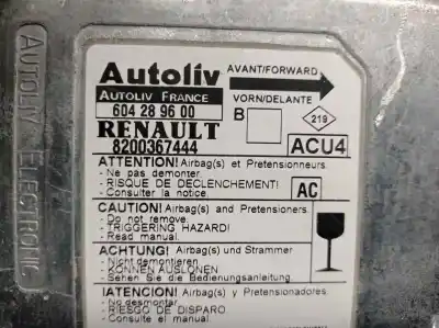 Автозапчастина б/у блок управління подушками безпеки для renault megane ii sedán (lm0/1_) 1.9 dci (lm0g lm1g lm2c) посилання на oem iam 8200367444  604289600
