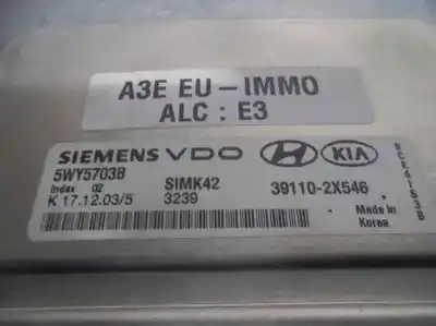 Second-hand car spare part ecu engine control for kia rio 1.3 cat oem iam references 391102x546  5wy5703b