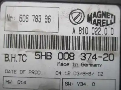 Second-hand car spare part electronic module for lancia thesis (115) 2.4 20v cat oem iam references 60678396  5hb00837420