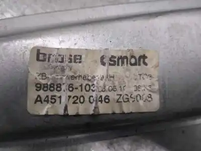 Автозапчасти б/у регулятор стекла переднего правого за smart coupe fortwo coupe (52kw) ссылки oem iam a4517200846 3 puertyas 