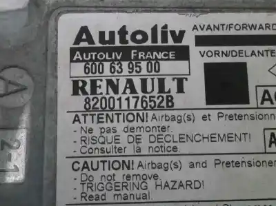 Автозапчастина б/у блок управління подушками безпеки для renault scenic (ja..) 1.6 16v authentique (ja0b/11) посилання на oem iam 8200117652b  600639500