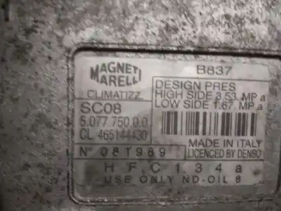 Автозапчастина б/у компресор кондиционера для lancia lancia y 1.1 cat посилання на oem iam 465144430  507775000